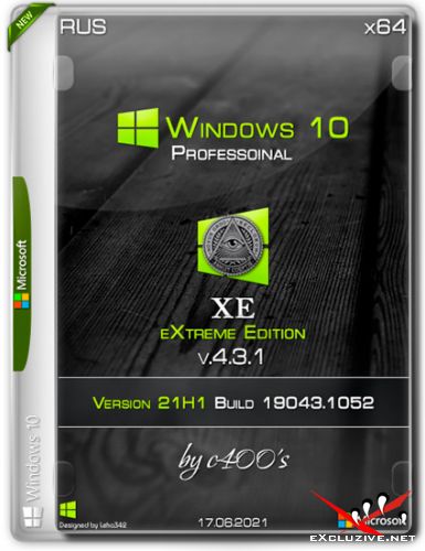 Windows 10 Professional x64 XE v.4.3.1 by c400's (RUS/2021)