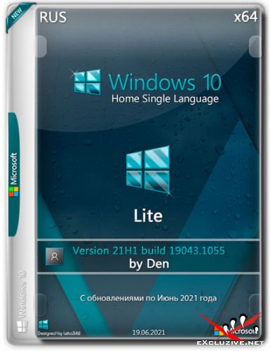 Windows 10 x64 21H1 Home Single Language Lite by Den (RUS/2021)