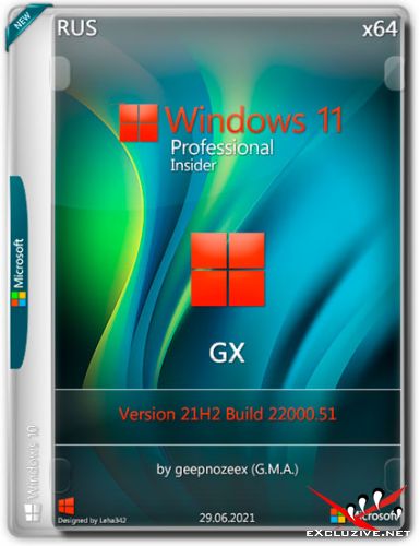 Windows 11 Pro Insider x64 22000.51 GX (RUS/2021)