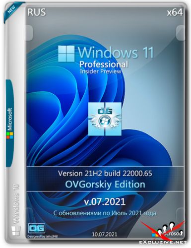 Windows 11 Pro Insider Preview x64 21H2 by OVGorskiy v.07.2021 (RUS)