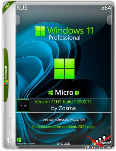 Windows 11 Professional x64 21H2.22000.71 Micro by Zosma (RUS/2021)