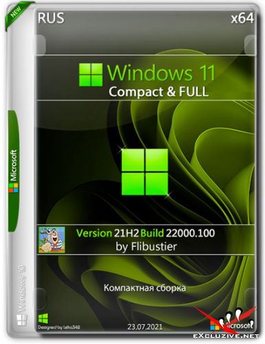 Windows 11 Dev 22000.100 x64 Compact & FULL By Flibustier (RUS/2021)