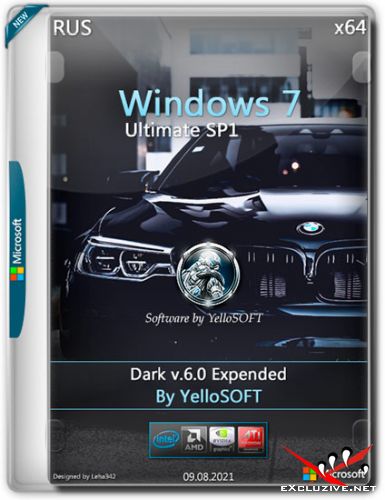 Windows 7 Ultimate SP1 x64 Dark v.6.0 Expended by YelloSOFT (RUS/2021)