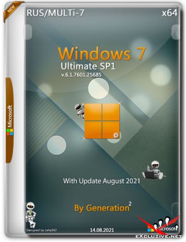 Windows 7 Ultimate SP1 x64 August 2021 by Generation2 (RUS/MULTi-7)