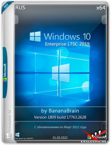 Windows 10 Enterprise LTSC 2019 x64 17763.2628 by BananaBrain (RUS/2022)